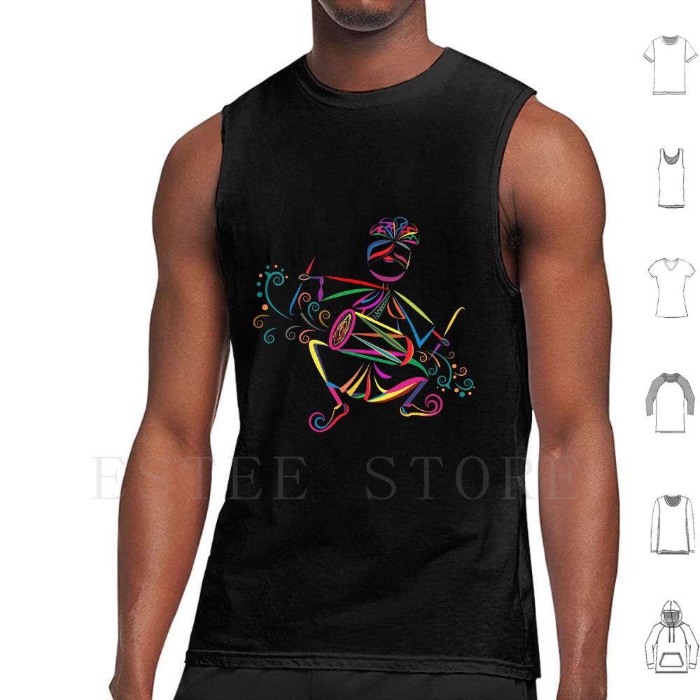 Musical Instrument In India - Dhol Player Tank Tops Vest Sleeveless