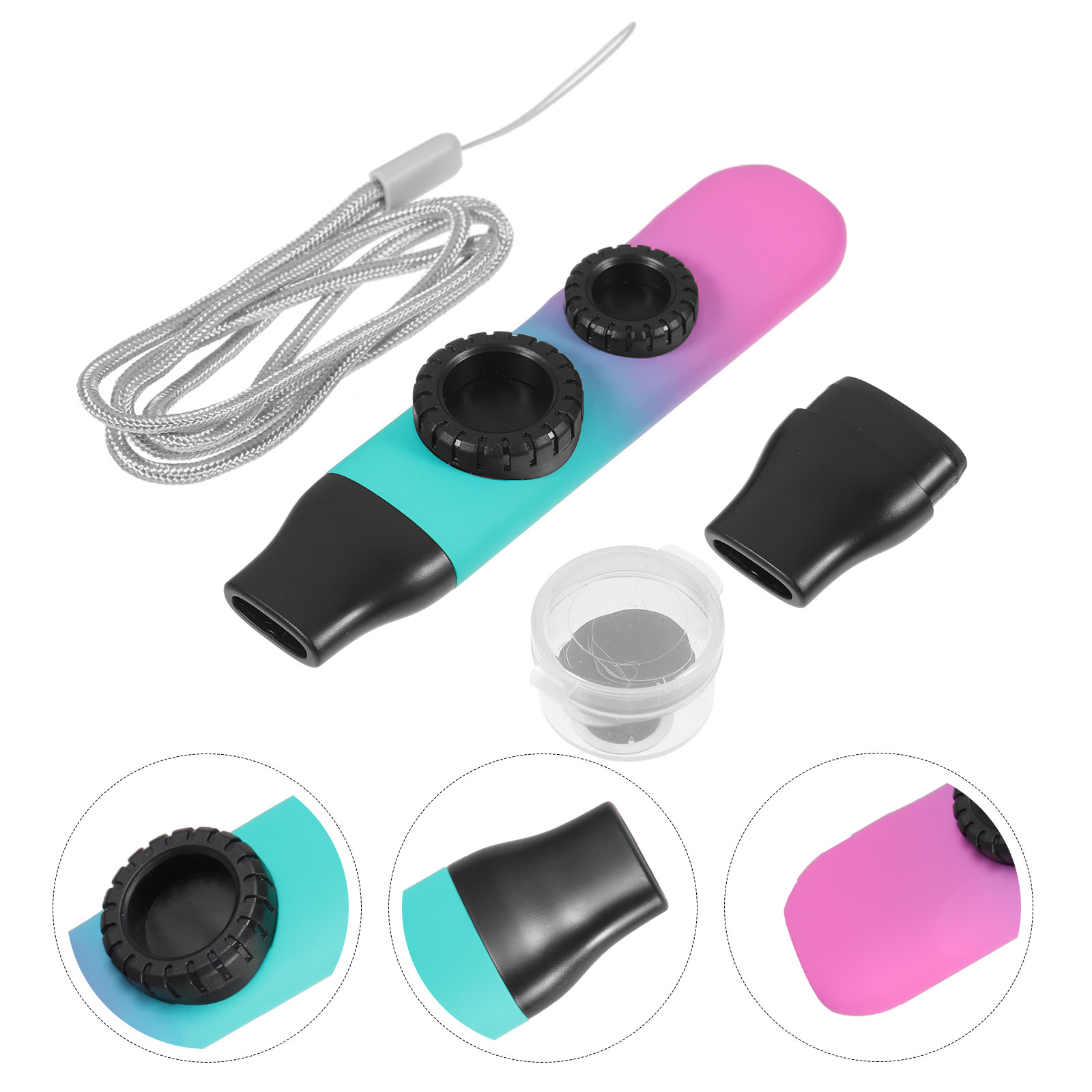 Musical Instrument Ukulele - 1Set Dual Hole Kazoo Portable Adjustable