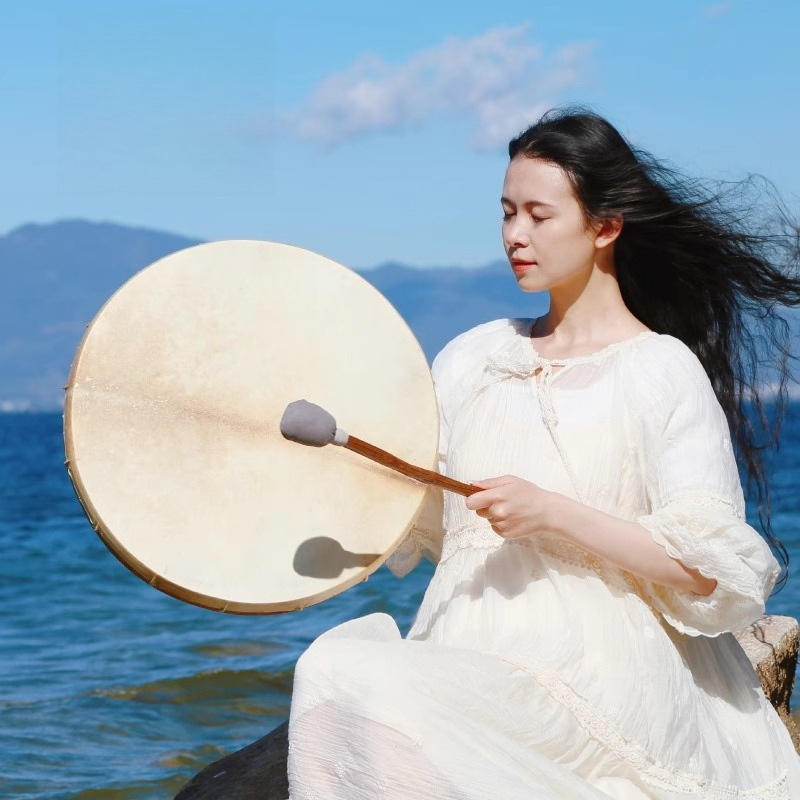 Musical Instrument In India - Shamanic Drum Circle Sheepskin Meditation Drums