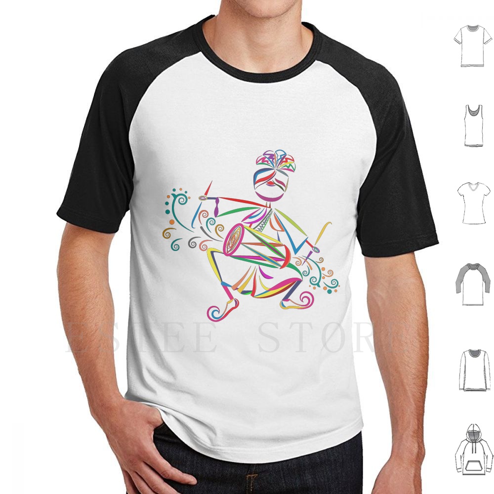 Musical Instrument In India - Dhol Player T Shirt DIY Big