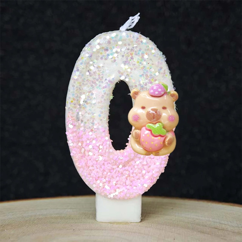 Kawaii Candle Capybara 0-9 Num - Musical Instrument Gong recension och pris