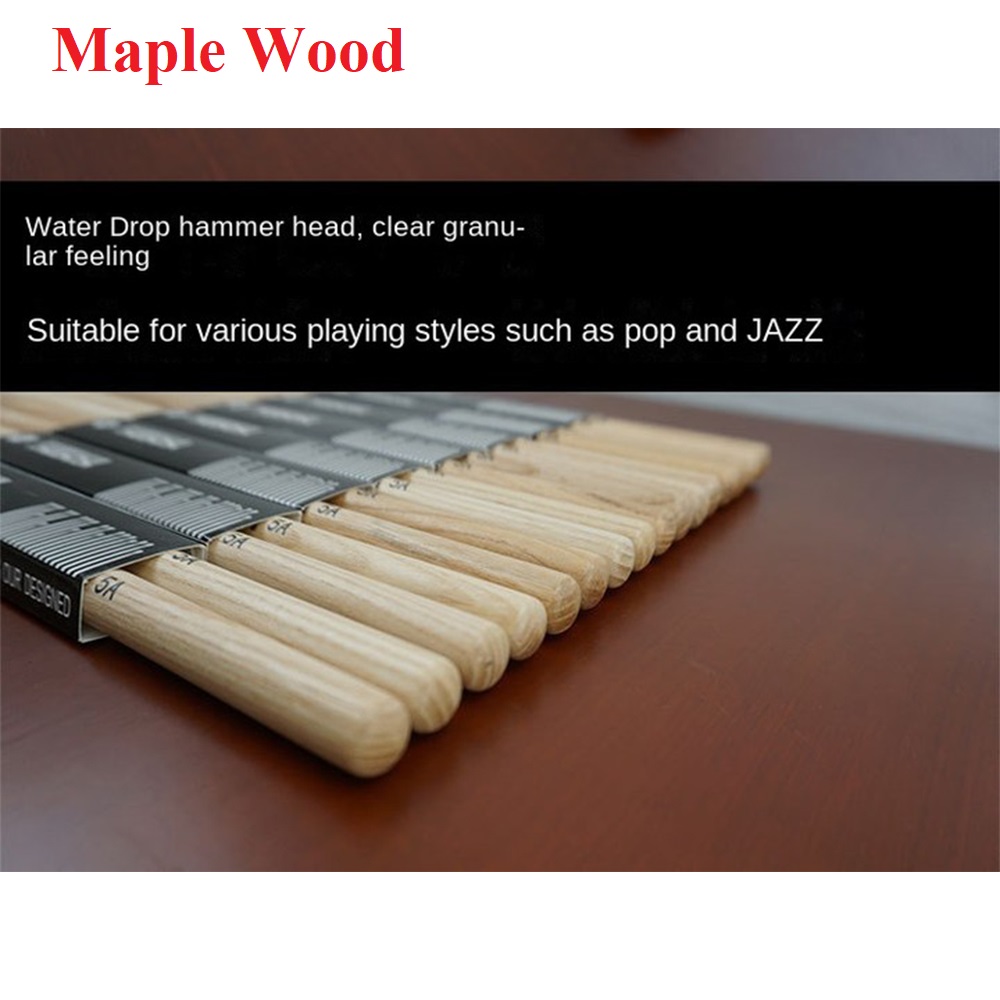 1 Pair 5A/7A Maple Wood Drumst - Musical Instrument Gong recension och pris