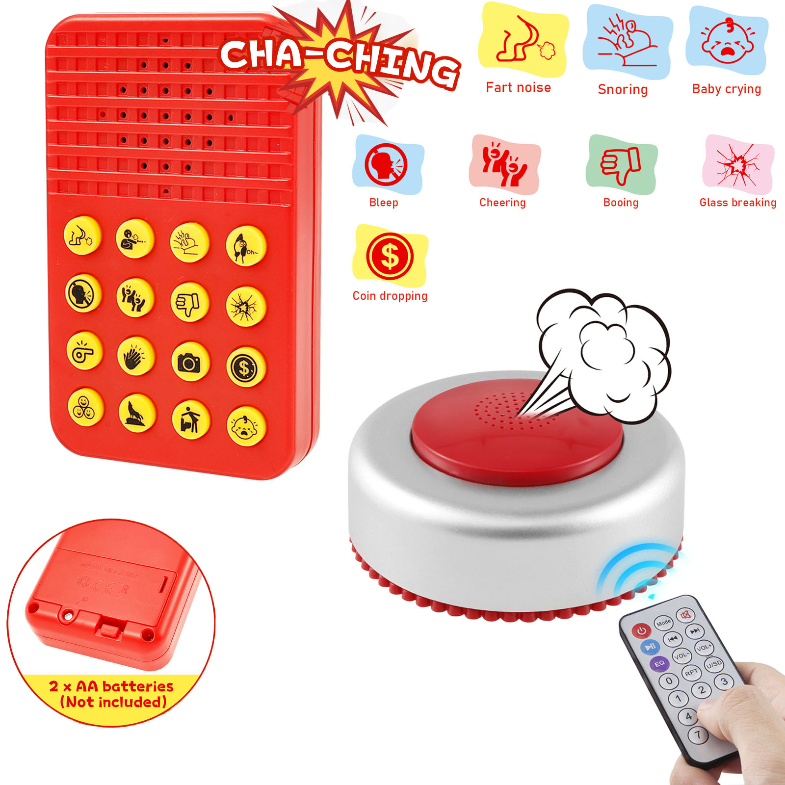 Funny Sound Effects Machine Re - Musical Instrument Gong recension och pris