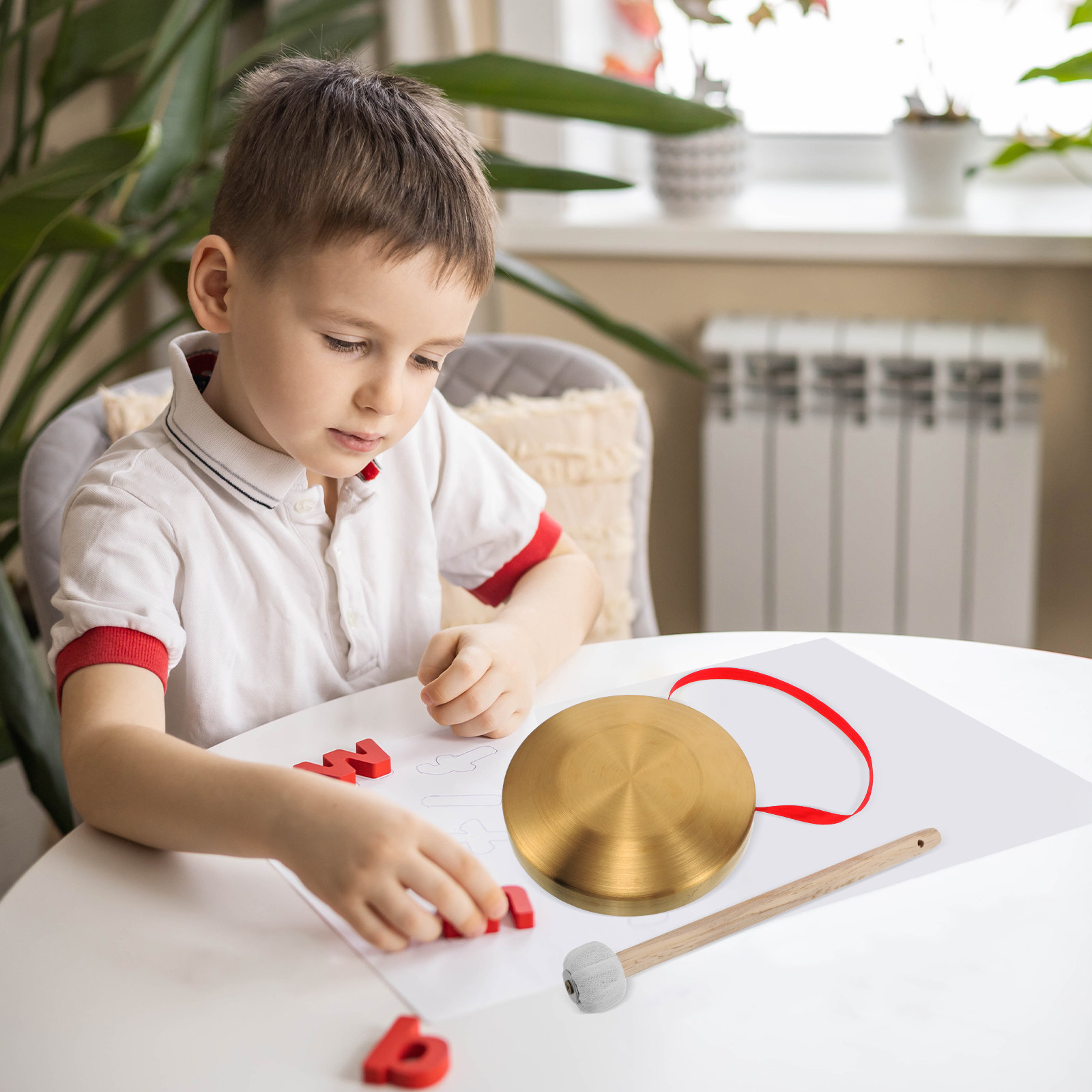 1Set Mini Handheld Copper Gong - Musical Instrument Gong recension och pris