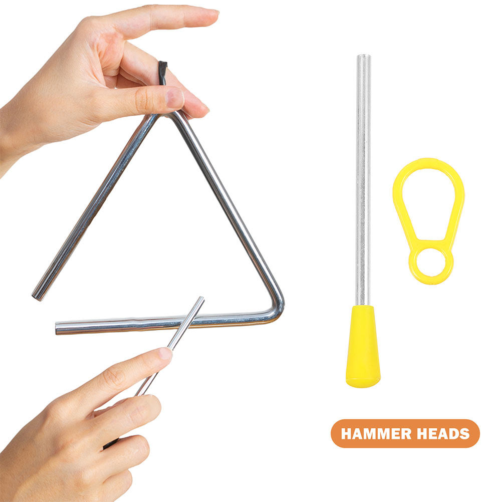 2Pcs Triangle Iron Percussion  - Musical Instrument Triangle recension och pris
