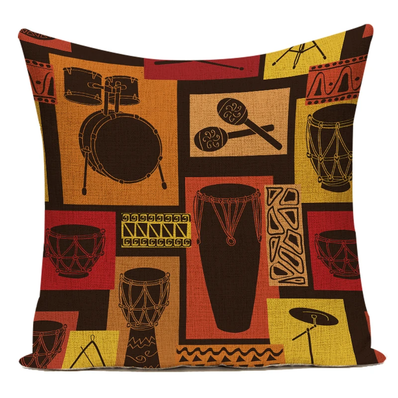 Retro African Woman Cushion Co - Musical Instrument In Africa recension och pris