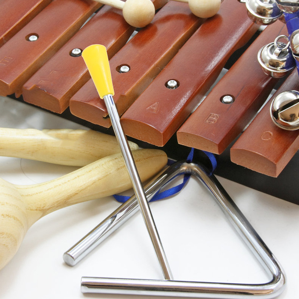 8Pcs Triangle Iron Mallet Set  - Musical Instrument Triangle recension och pris