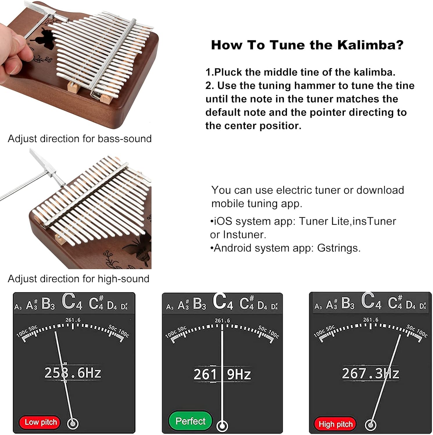 Kalimba 21 Keys Thumb Piano, N - A Musical Instrument With Keys recension och pris