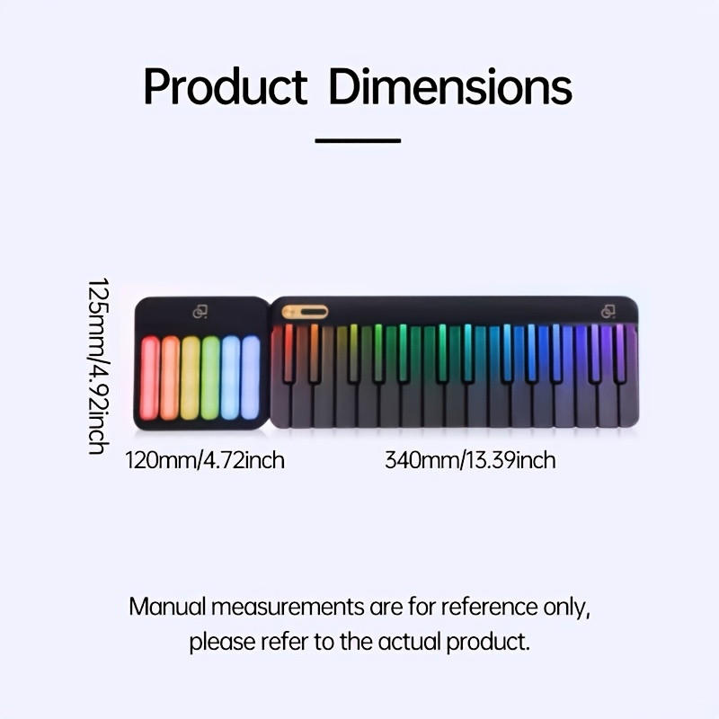 Stylish LED-Backlit PopuPiano  - Musical Instrument Qin recension och pris